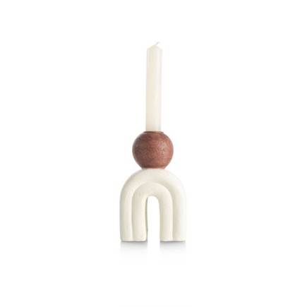 Coco Maison Lot kandelaar H15,5cm Creme